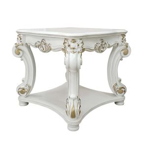 ACME LV01328 Vendom - End Table - Antique Pearl Finish