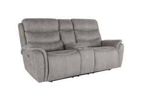 New Classic U092-25P2-GRY Kamari - Console Loveseat With Power Headrest & Footrest - Gray