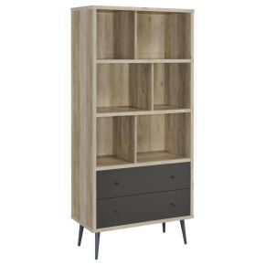 Coaster Fine Furniture 801923 Maeve - 3-Shelf Bookcase With Drawers - Distressed Pine