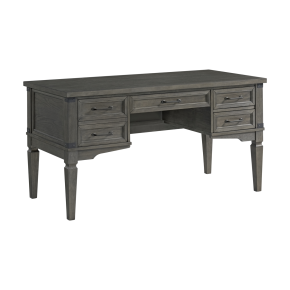 Intercon FR-HO-6030WD-PEW-C Foundry - 60" Half Ped Desk - Brushed Pewter