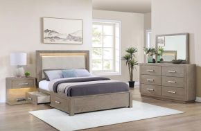 Coaster Fine Furniture 224850KW-S4 Kenora - 4 Piece California King Bedroom Set - Barley Brown