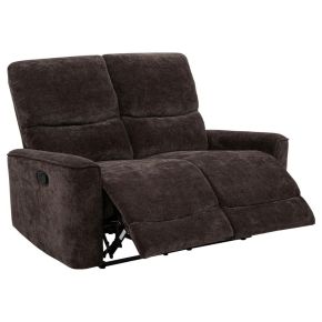 Coaster Fine Furniture 609572 Navarro - Chenille Upholstered Reclining Loveseat - Dark Brown