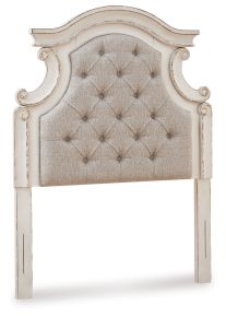 Signature Design by Ashley® B743-53 Realyn - Twin UPH Panel Headboard - Chipped White