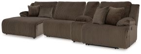Ashley Furniture 92705S12 Ashley Furniture 92705S12 Top Tier - 4-Piece Reclining Sectional With Laf Press Back Chaise - Chocolate