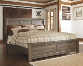 Signature Design by Ashley® B251/58/56/94 Juararo - California King Panel Bed - Dark Brown