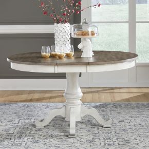 Liberty Furniture 303W-CD-PED Ocean Isle - Pedestal Table Set - Antique White