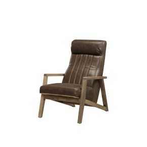 ACME 59534 Emint - Accent Chair - Distress Chocolate Top Grain Leather