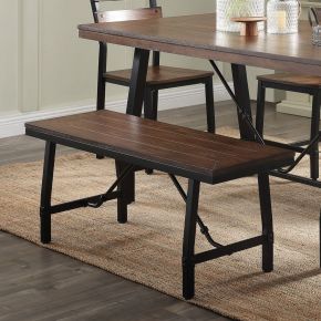 ACME 72458 Mariatu - Bench - Oak & Black