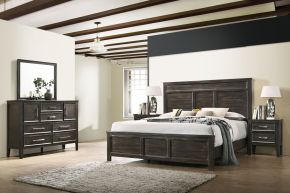 New Classic 00-677B-25N Andover - 6/0 Western King 5 Piece Bedroom Set (Bed, Dresser, Mirror, 2 Nightstands) - Nutmeg