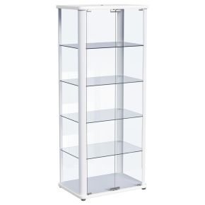 Coaster Fine Furniture 950399 Aero - 5-Shelf Display Curio Cabinet With LED Lighting - White