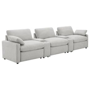 Coaster Fine Furniture 609561PT Collins - 5 Piece Power Reclining Home Theater Seating - Gray