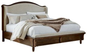 Benchcraft® B787B2 Sturlayne - Queen Upholstered Panel Bed - Brown