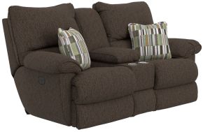 Catnapper 62579-2530/09-2531/15 Lenny - Power Lay Flat Reclining Console Loveseat - Chocolate
