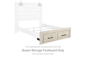 Signature Design by Ashley® B192-54S Cambeck - Queen Storage Footboard - Whitewash