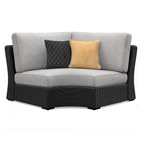 Signature Design by Ashley® P792-851 Beachcroft - Curved Corner Chair With Cushion - Black / Light Gray