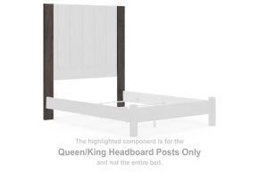 Signature Design by Ashley® PCB3370-61 Fraluna - Queen/King Headboard Posts - Charcoal
