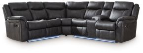 Signature Design by Ashley® PC13001S1 Sultan Meadow - 2-Piece Reclining Sectional - Carbon