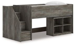 Ashley Furniture B4480B14 Ashley Furniture B4480B14 Frandern - Twin Loft Bed With Bookcase Storage - Gray