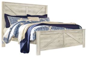 Ashley Furniture B331B10 Ashley Furniture B331B10 Bellaby - King Crossbuck Panel Bed - Whitewash