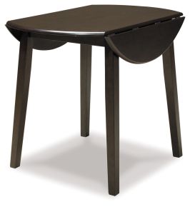 Signature Design by Ashley® D310-15 Hammis - Round DRM Drop Leaf Table - Dark Brown