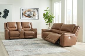 Signature Design by Ashley® U82815/47/18 Trasimeno - Caramel - 2 Pc. - Power Reclining Sofa, Power Reclining Loveseat