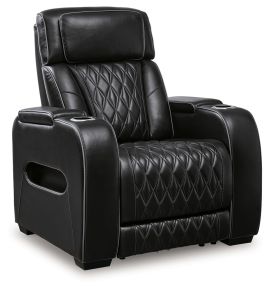 Signature Design by Ashley® U2710613 Boyington - Black - Power Recliner/ Adj Headrest