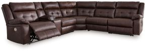 Signature Design by Ashley® 42702S8 Punch Up - Walnut - 6-Piece Power Reclining Sectional