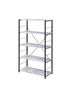 ACME 92777 Tesadea - Bookshelf - Antique White & Black Finish - 57"