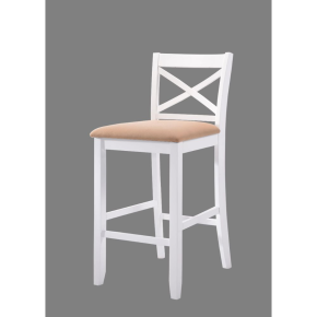 ACME 96722 Tobie - Bar Chair (Set of 2) - Fabric & White