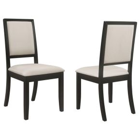 CoasterEveryday 101562 Louise - Upholstered Wood Dining Side Chairs (Set of 2) - Black