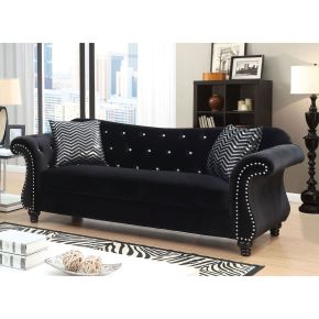 Furniture of America CM6159BK-SF-VN Jolanda - Sofa - Black