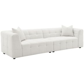 Coaster Fine Furniture 504850 Everly - Boucle Upholstered Extra Long Sofa - White