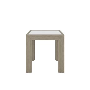 Riverside Furniture 91908 Wilde - Square Glass Top Side Table - Light Brown