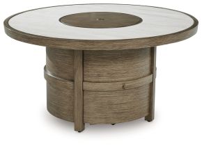 Signature Design by Ashley® P701-776 Rainier Ranch - Round Fire Pit Table - Beige