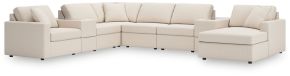 Signature Design by Ashley® 92103S42 Modmax - 8-Piece Sectional With Raf Corner Chaise And Storage Consoles - Oyster