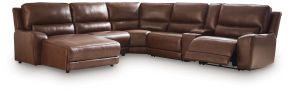 Signature Design by Ashley® PCU62607S19 DeepWakes - 6-Piece Power Reclining Sectional With LAF Press Back Power Chaise - Canyon