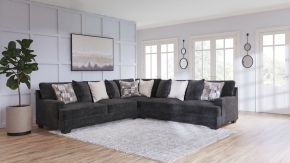 Signature Design by Ashley® 59603/66/77/67 Lavernett - Corner Sofa 3 Pc Sectional - Charcoal