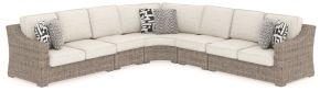 Signature Design by Ashley® P791/854/846(2)/851 Beachcroft - 5 Pc. - Sectional Lounge - Beige