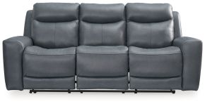 Signature Design by Ashley® U5950415 Mindanao - Power Reclining Sofa With Adj Headrest - Steel