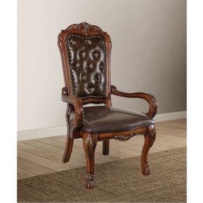 ACME 12170 Dresden - Executive Office Chair - Synthetic Leather & Cherry Oak