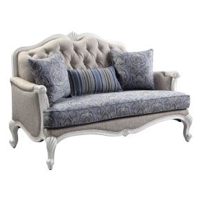 ACME 54311 Ciddrenar - Loveseat - Fabric & White Finish
