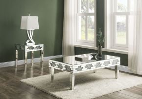 ACME 88055 Noralie - Coffee Table - Mirrored & Faux Stones