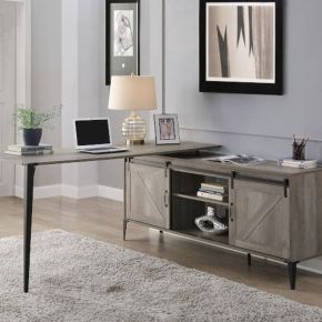 ACME OF00001 ACME OF00001 Zakwani - Writing Desk - Gray Oak & Black