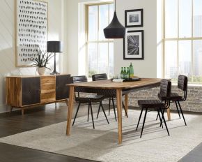 Coaster Fine Furniture 110571-S5E Partridge - 5 Piece Dining Set Natural - Sheesham And Espresso
