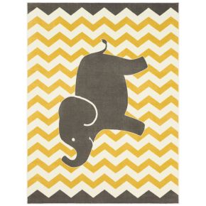 Furniture of America RG8200 Baron - 5' x 8' Area Rug Elephant - Yellow / Gray