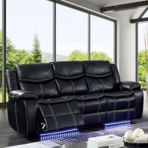 Furniture of America CM6567-SF Sirius - Power Sofa - Black