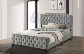 Furniture of America CM7414LG-EK Charlize - Eastern King Bed - Gray