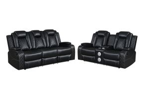 New Classic 20-U1769VB-2NP Orion II - Manual 2 Piece Sofa & Loveseat - Black