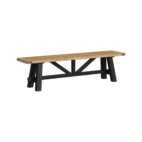 Intercon HD-CH-1568B-RWR-C Hendricks - Dining Bench - Rustic Wheat / Raven