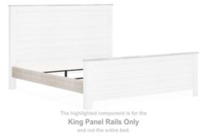Signature Design by Ashley® B267-99 Willowton - King Panel Rails - Whitewash